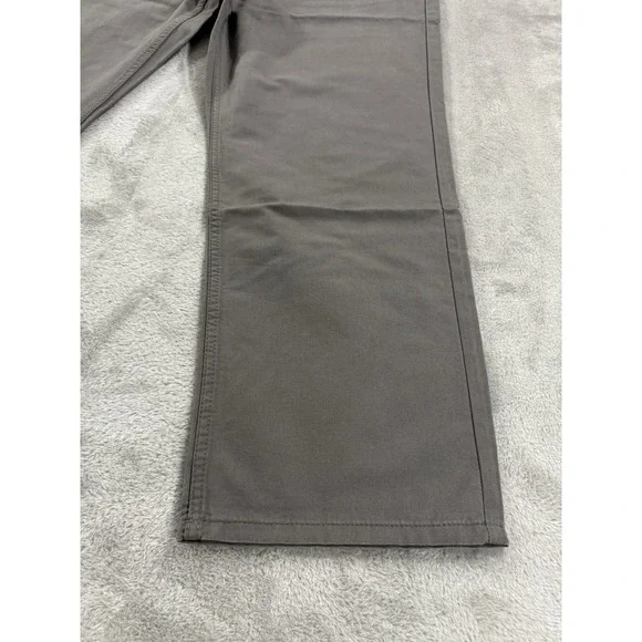 NWT Blue Mountain Pants Mens 38x30 Canvas Relaxed Workwear Dad Gray 5 Pocket - Picture 8 of 16